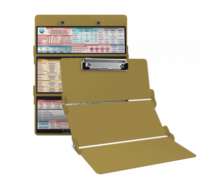 WhiteCoat Clipboard® Trifold - Tactical Brown Anesthesia Edition